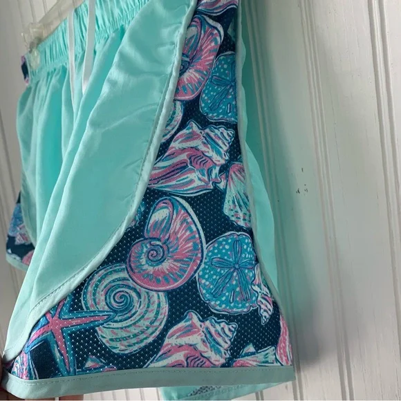 Simply Southern Blue Athletic Shorts with Curved Hems - Picture 7 of 7